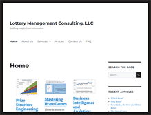 Tablet Screenshot of lotterymanagementconsulting.com
